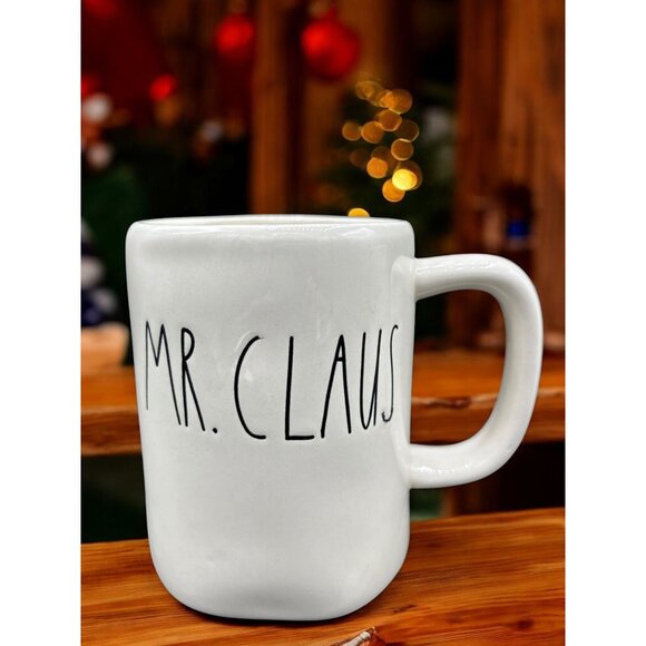 Rae Dunn Set of Christmas Mugs Mr. Claus, Mrs. Claus Artisan Collection - Picture 2 of 11